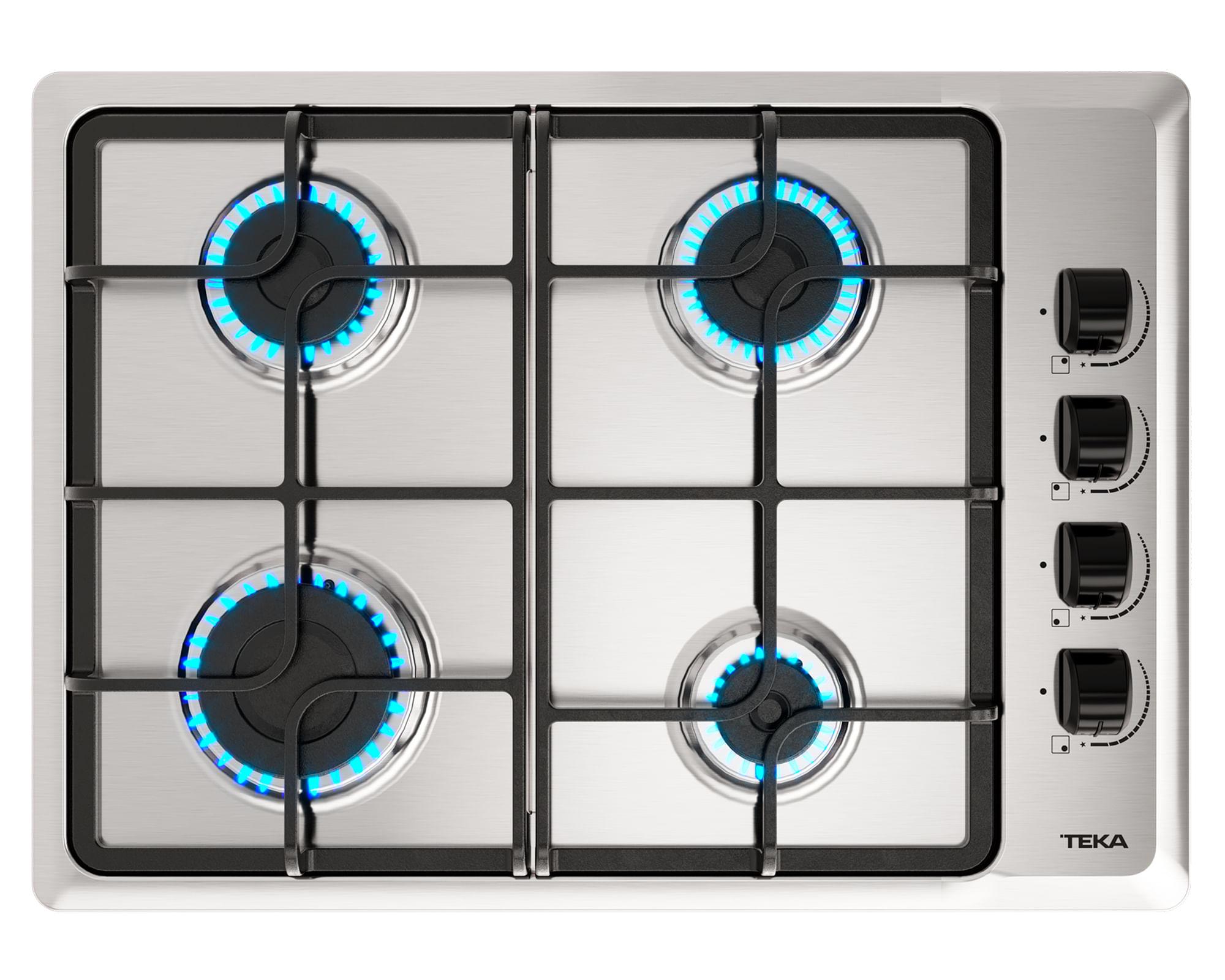 Encimera a gas 4 quemadores HLX540 KBB0C IX inox