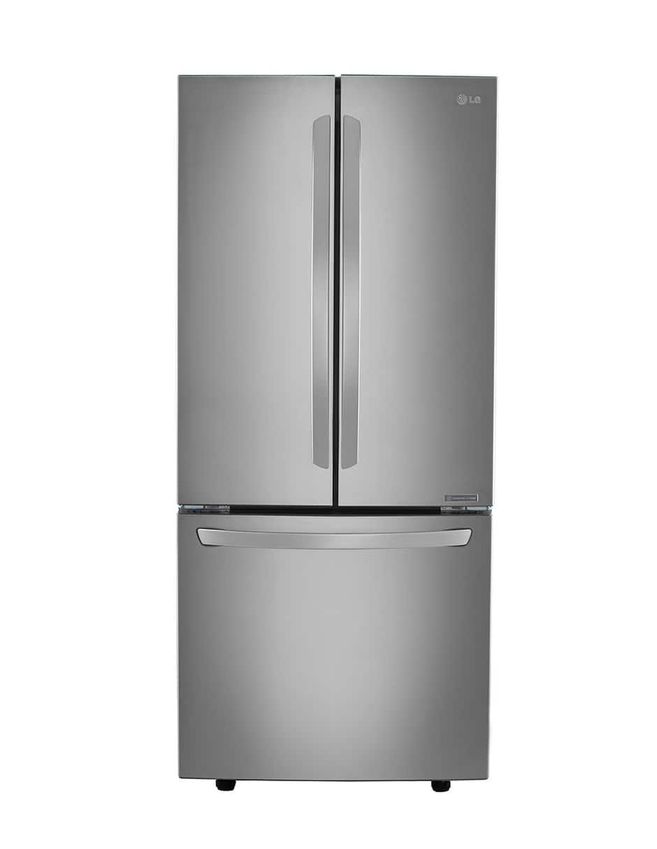 LG - Refrigerador French Door Congelador Inferior 22 Pies Cubicos GF22BGSK - Acero Inoxidable