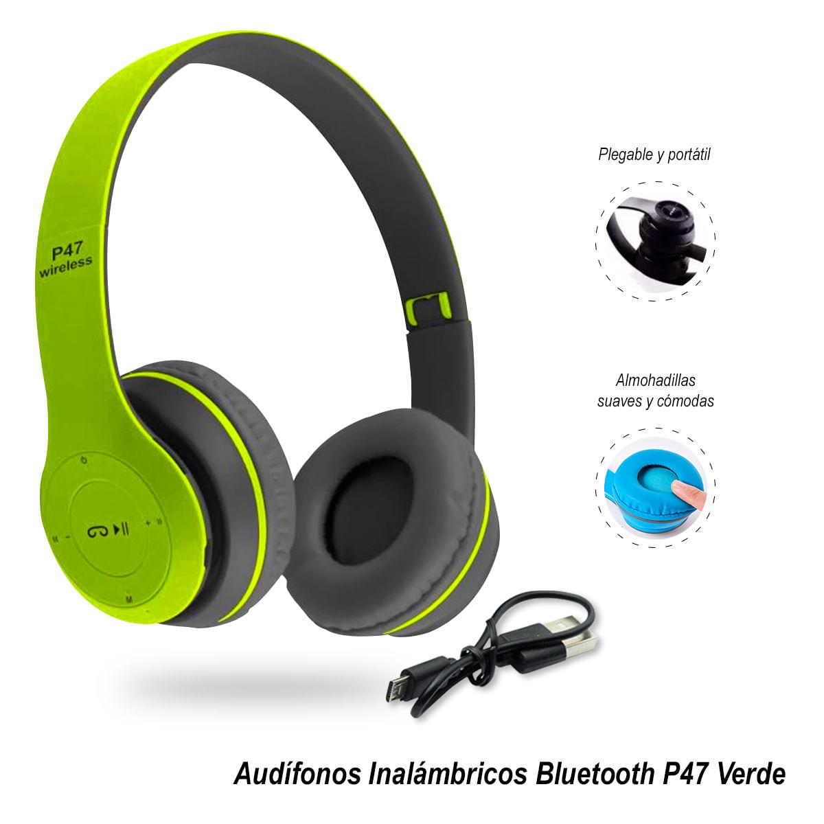 Audifonos Inalambricos Bluetooth P47 Verde