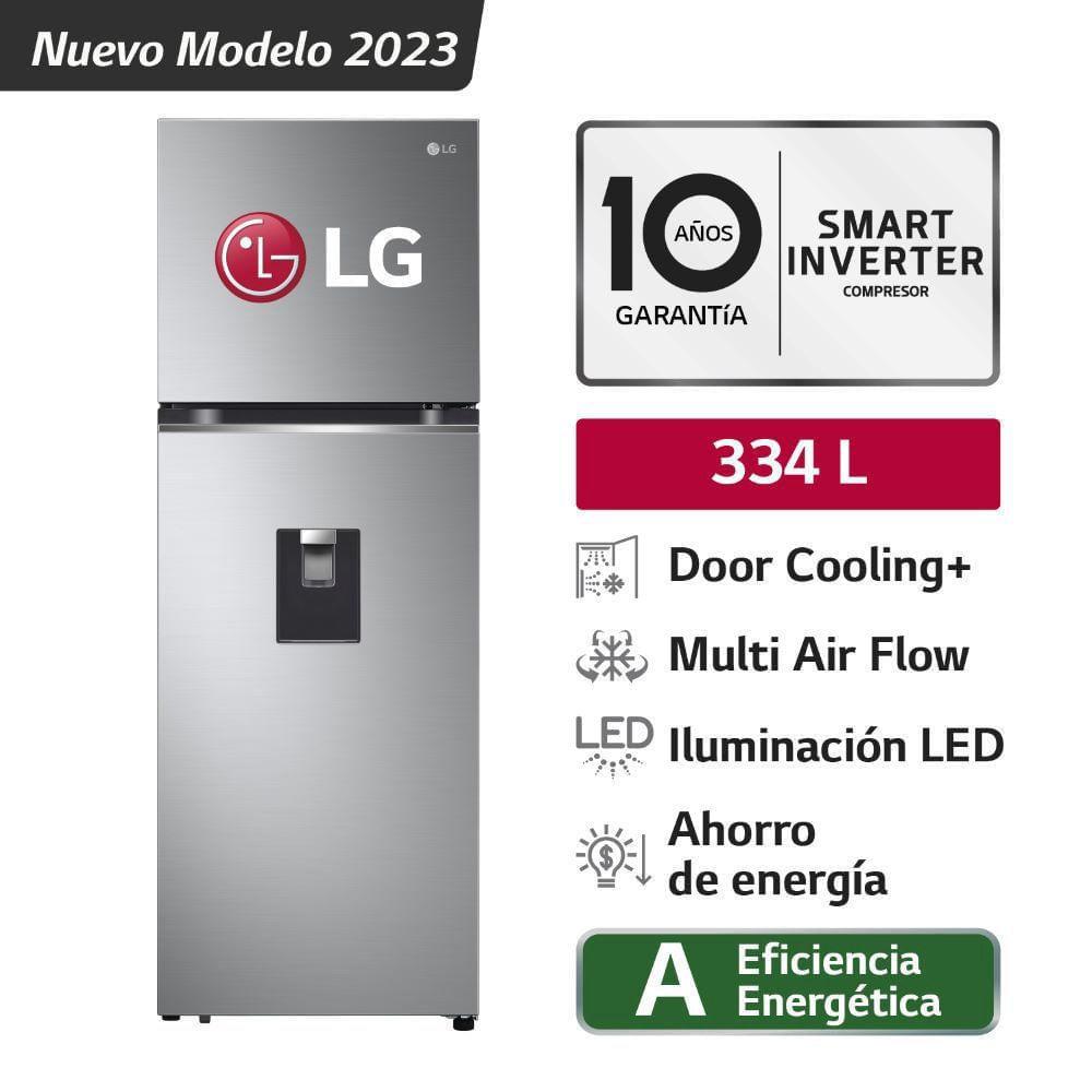 Refrigeradora LG Top Freezer con Door Cooling 334L Plateada