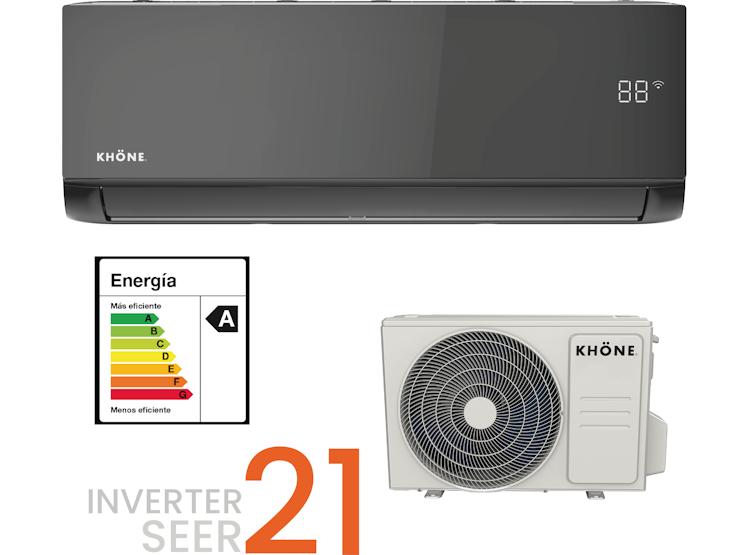 AC SPLIT INVERTER KHNE BLACK EDITION 24,000 BTUH Negro Brillante