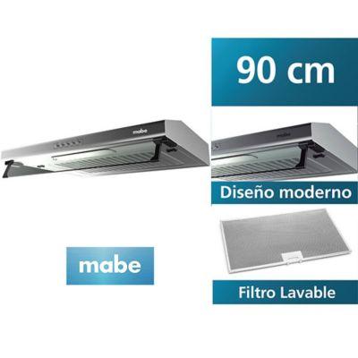 Campana Extractora Mabe CMU9020PI0 90 cm Convencional de Pared Inox