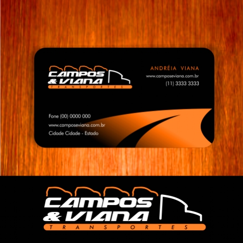 CAMPOS E VIANA TRANSPORTES | Criação de Logo e Cartao de Visita Par...