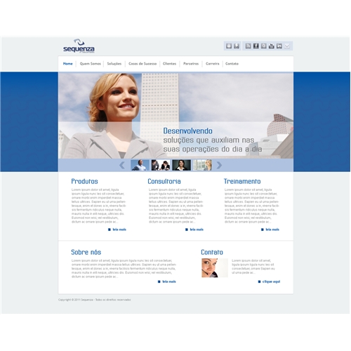 Modelo Layout Web Sequenza - Web Page | Criação de Layout Web-Design Para Tecnologia ...