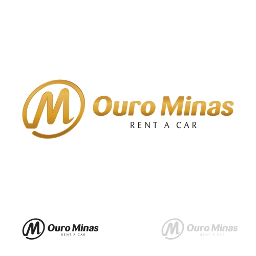 Ouro Minas Rent a Car Criação de Logo e Papelaria (6 itens) Para
