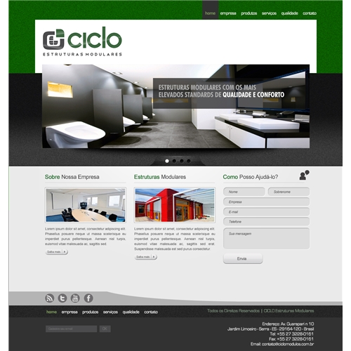 Modelo Layout Web Ciclo Estruturas Modulares | Criação de Layout Web-Design Para Arqu...