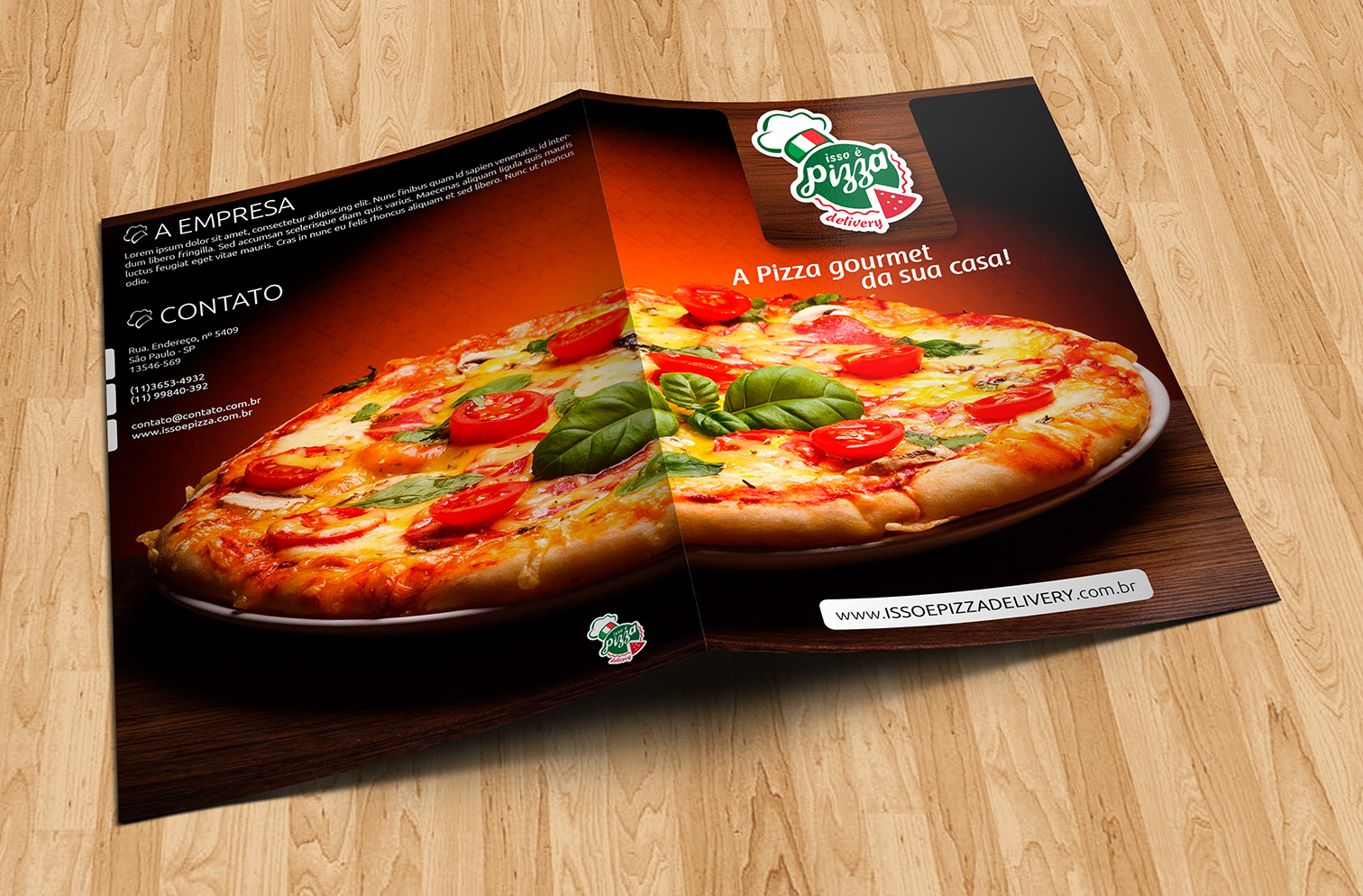 Isso é Pizza Criação de Folder Para