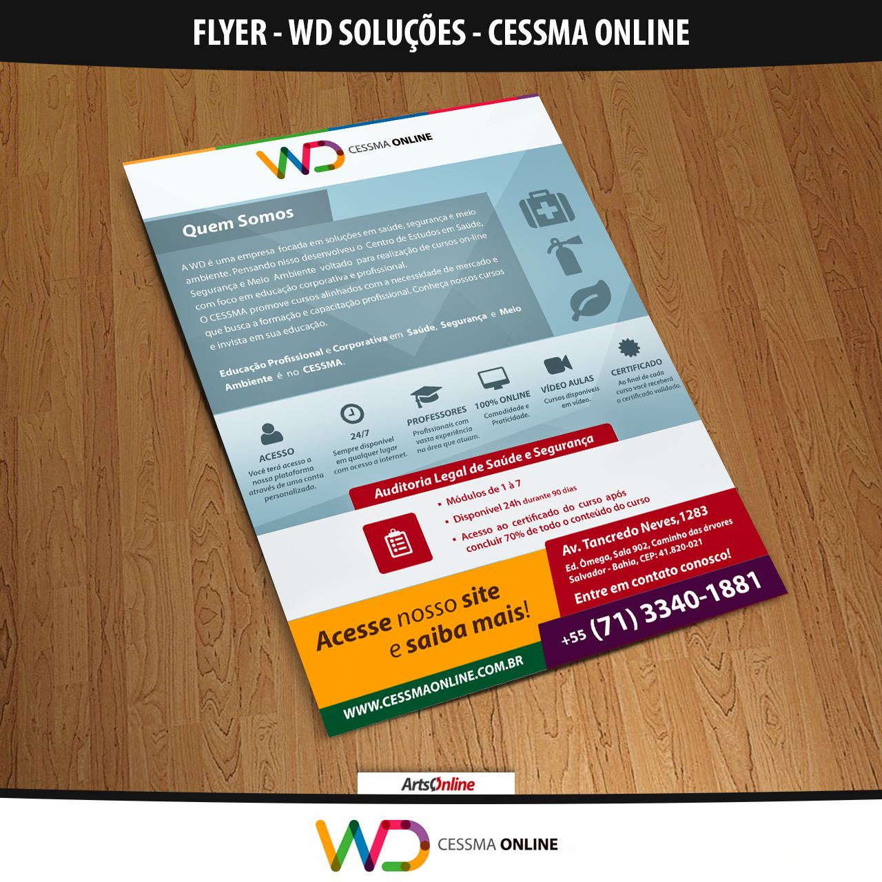 WD Soluções - CESSMA Online | Criação de Flyer / Panfleto Para