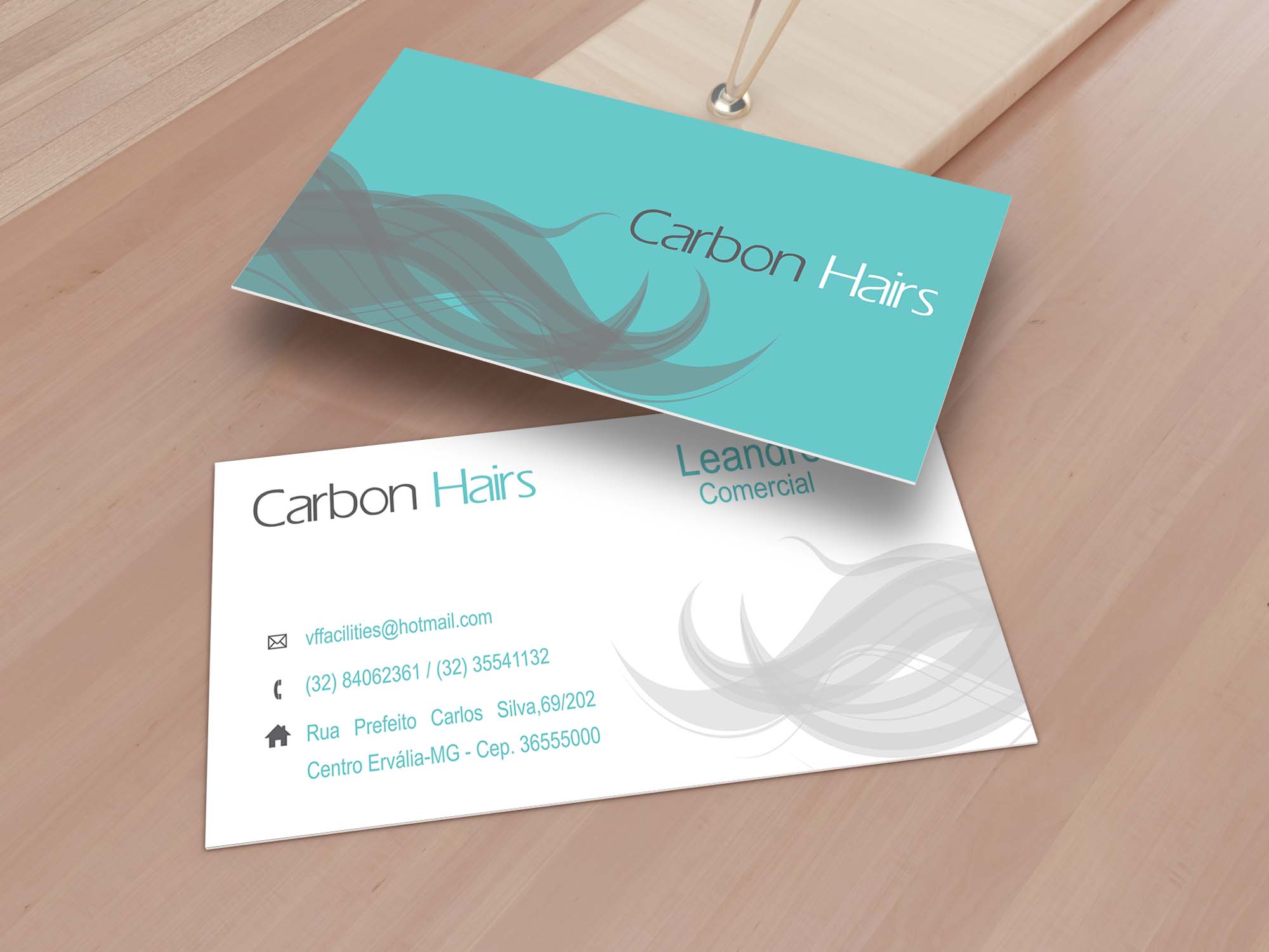 carbon hairs Criação de Logo e Cartao de Visita Para
