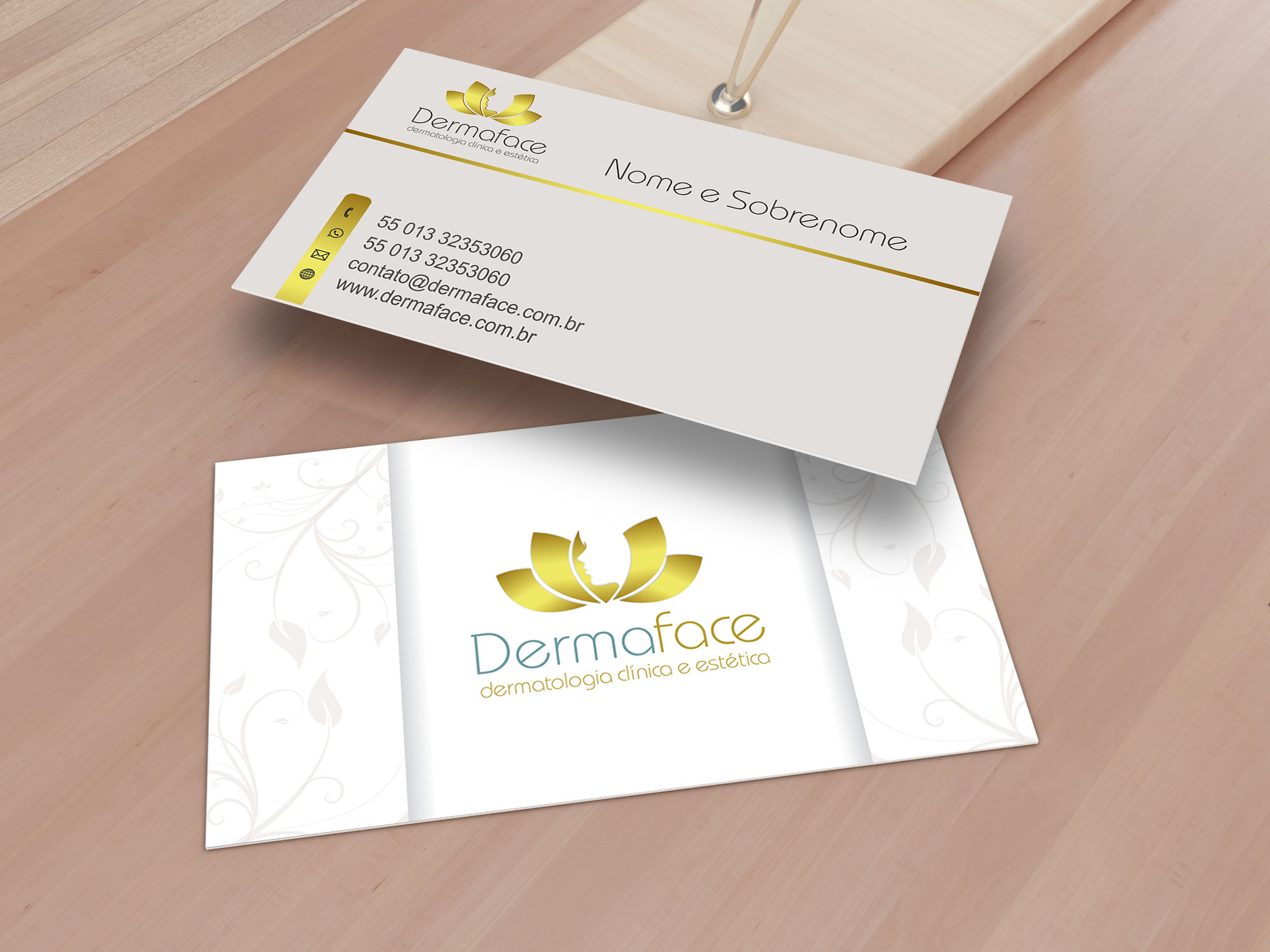 Dermaface Dermaface | Criação de Logo e Papelaria (6 itens) Para Saúde & Nutr...