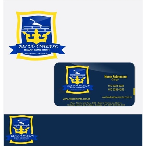 REI DO CIMENTO MATERIAIS DE CONSTRUÇÃO LTDA | Criação de Logo e Car...