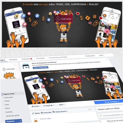 CHECKER | Criação de Capa para Facebook Para Marketing & Comunicação