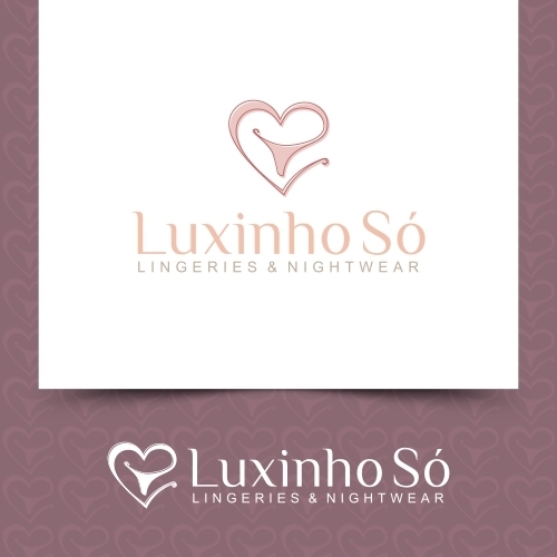 LUXINHO SÓ Lingeries e nightwear. Criação de Logo Para Roupas,
