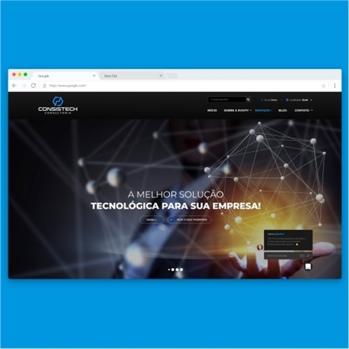 Layout Techweb CONSISTECH, SA | Criação de Layout Web-Design Para Tecnologia & Cie...