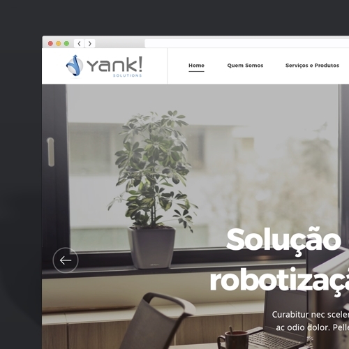 Yank! Solutions | Criação de Layout Web-Design Para Tecnologia & Ci...