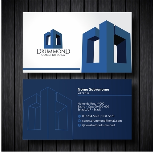 Drummond Construtora Ltda - EPP | Criação de Cartao de Visita Para...