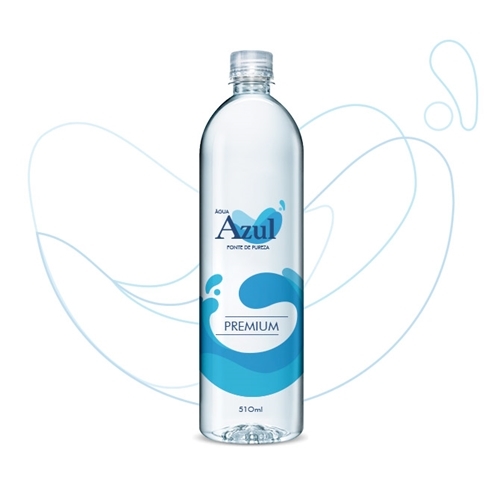 Agua Mineral Azul | Criação de Layout de Rótulo Para Alimentos & Be...