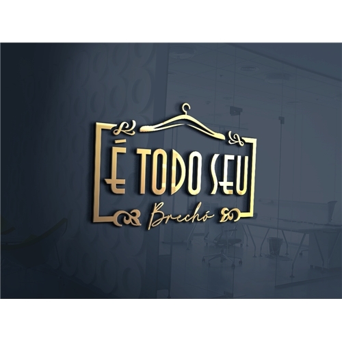 É TODO SEU BRECHÓ | Criação de Logo e Cartao de Visita Para Roupas,...
