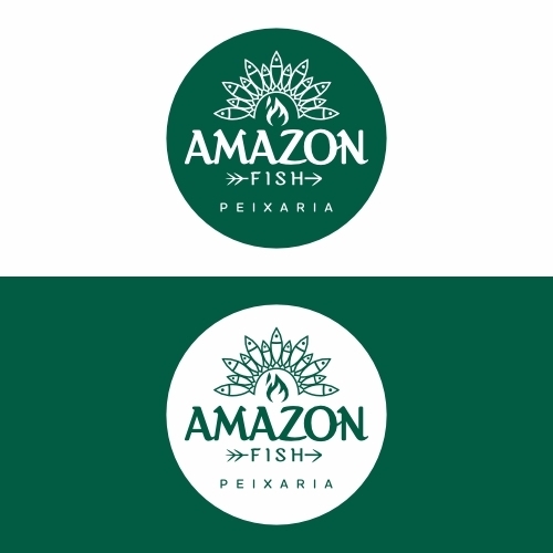 AMAZON FISH PeixariaCulinária amazônica Criação de Logo Para Ali...