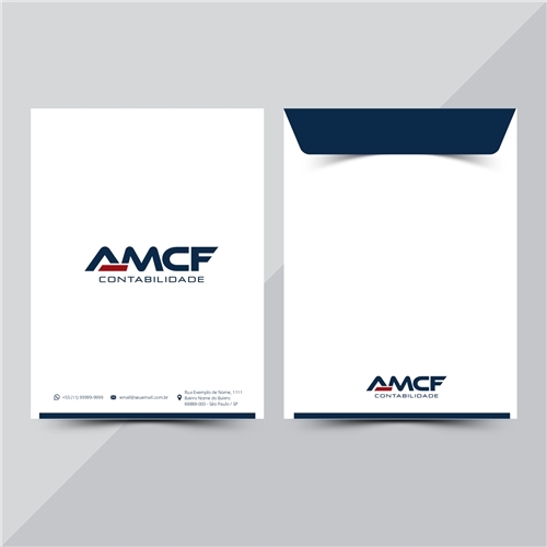 Logo Amcf AMCF Contabilidade | Criação de Logo e Papelaria (6 itens) Para Con...