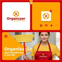 Organizar Diaristas, Logo e Identidade, Limpeza & Serviço para o lar