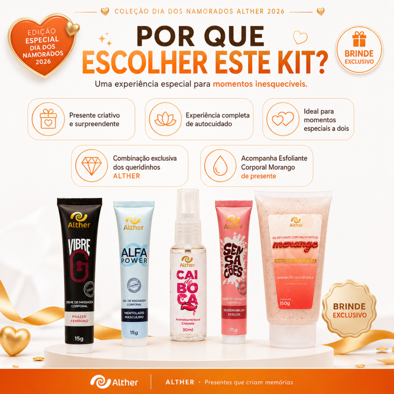 Kit Noite Inesquecível ALTHER | Linha Hot Completa + Brinde