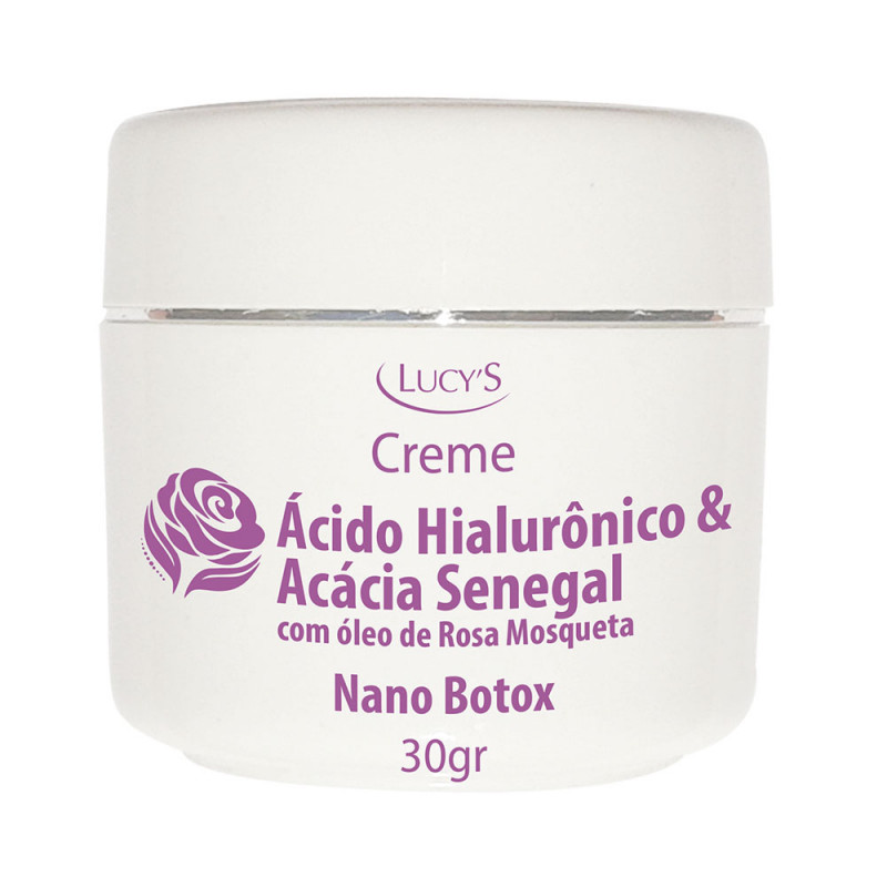 Creme Ácido Hialurônico & Acácia Senegal com Óleo de Rosa Mosqueta - 30g