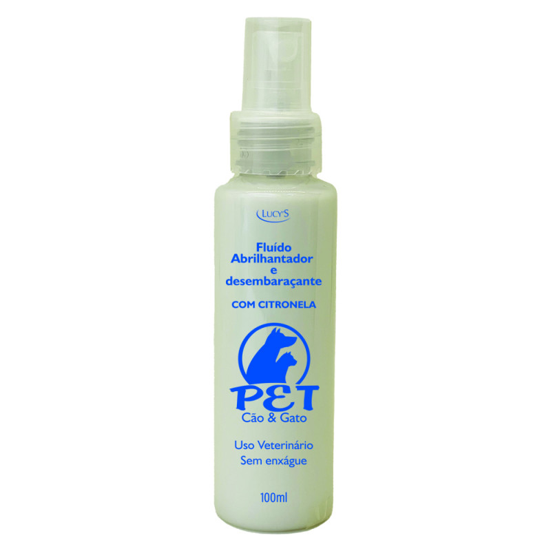 Cão e Gato Fluído Abrilhantador e desembaraçante c/ citronela – Spray – 100ml