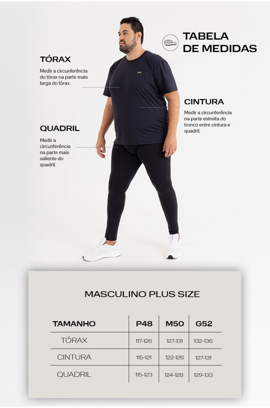 Bermuda Basic Plus Size Masculina Preta - 24270410  