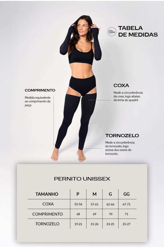 Pernito unissex de leve compressão - 24270364