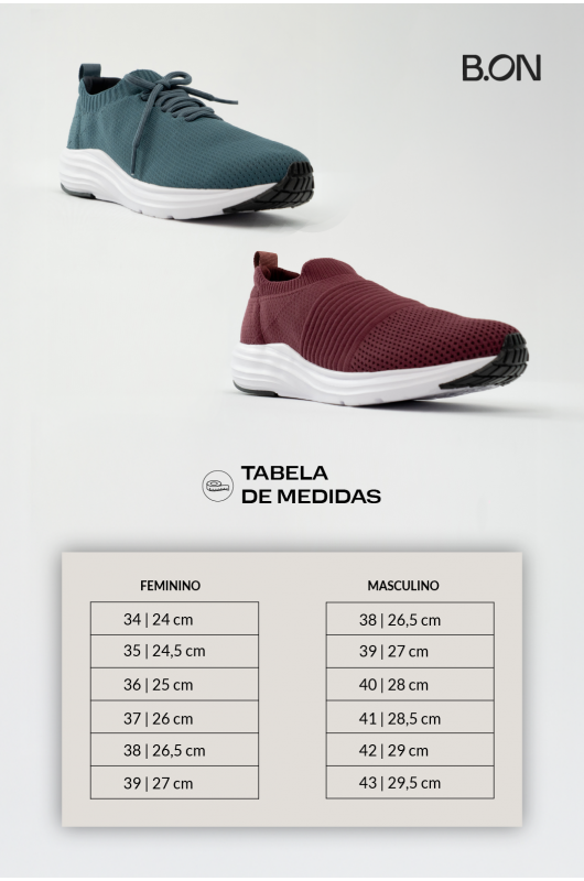 Tênis Knit B.ON Leve Bali Azul Petróleo - 24271552	