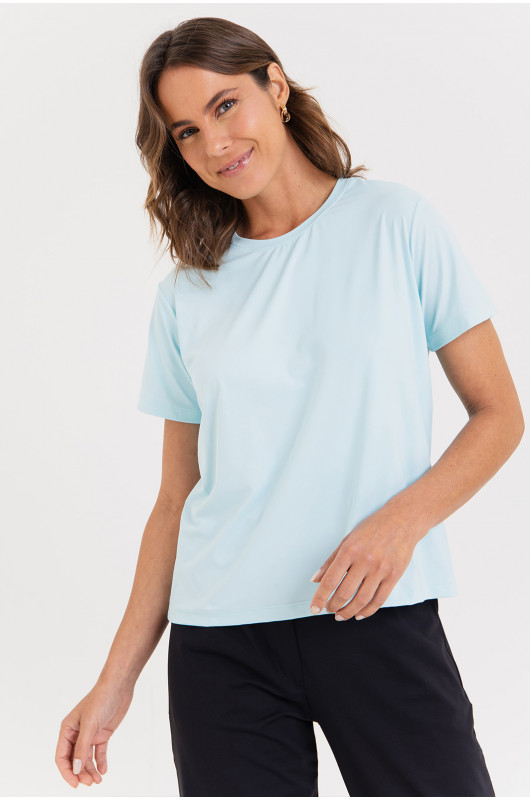 Camiseta B.ON Air Feminina Verde Skylight - 24271652