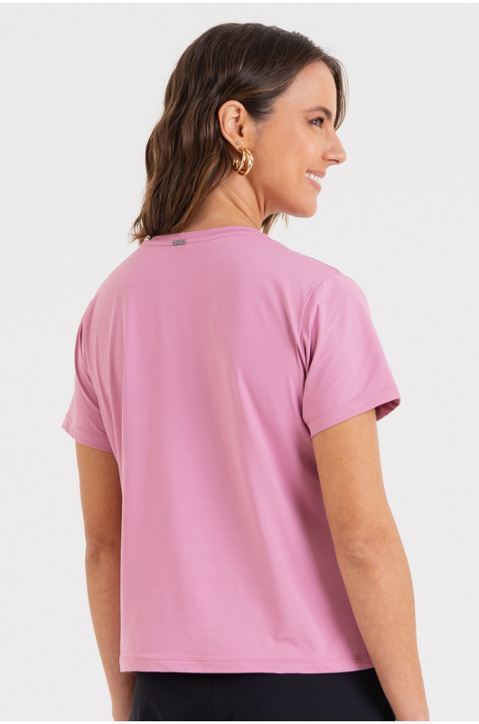 Camiseta B.ON Air Feminina Rosa Cashmere - 24271650