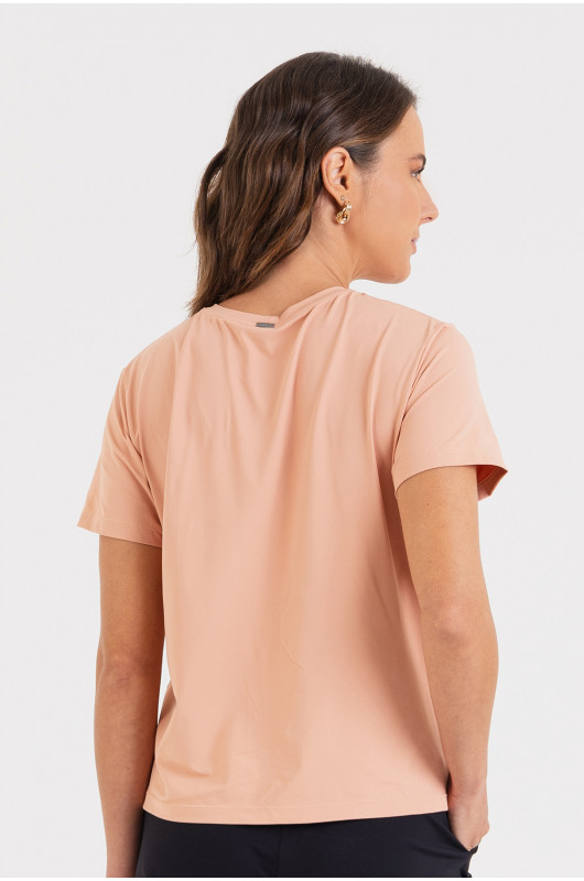 Camiseta B.ON Air Feminina Bege - 24271648