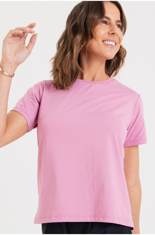 Camiseta B.ON Air Feminina Rosa Cashmere - 24271650