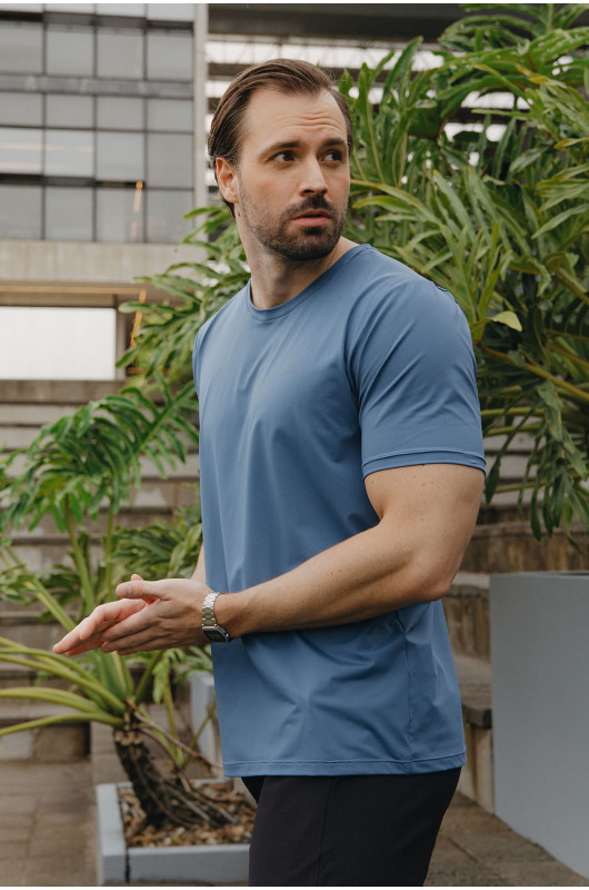 Camiseta B.ON Air Masculina Azul Stellar - 24271656