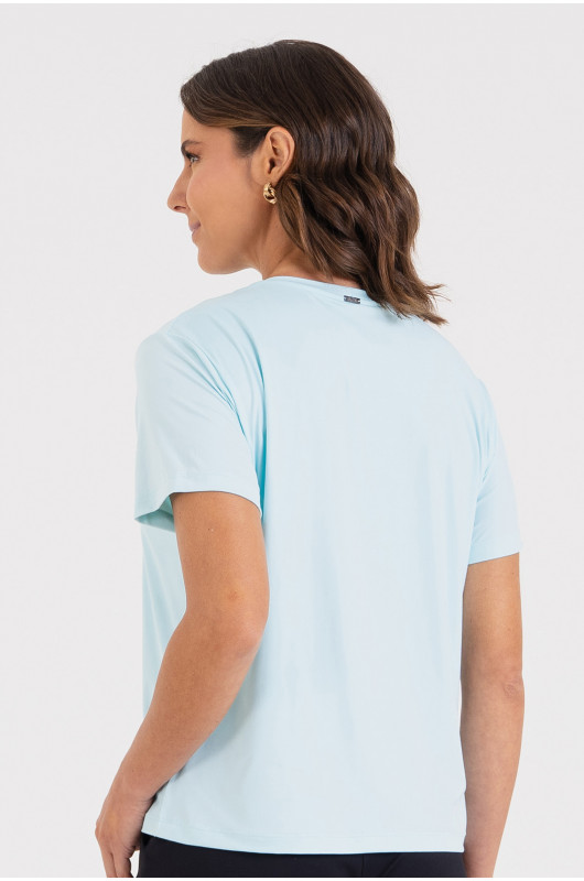 Camiseta B.ON Air Feminina Verde Skylight - 24271652