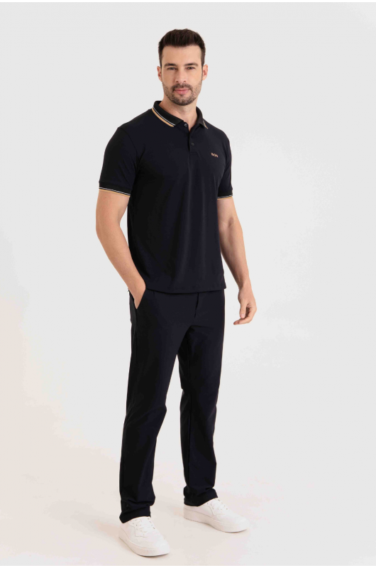 Polo Linea Masculina Preta - 24271758 