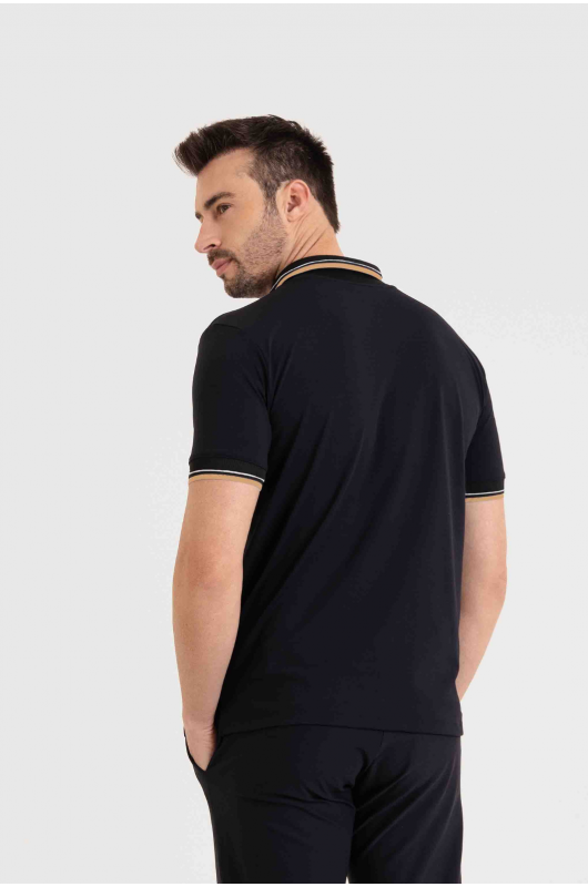Polo Linea Masculina Preta - 24271758 