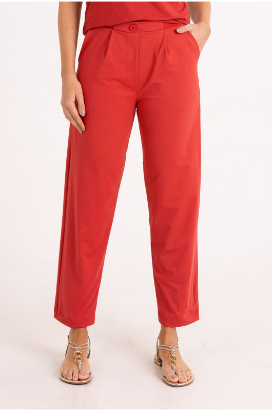 Calça Alfaiataria Feminina Vermelho Melaço – 24271723