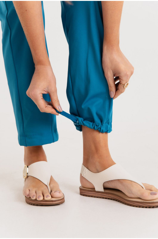 Calça Reta Versátil Feminina Azul Celestial – 24271763