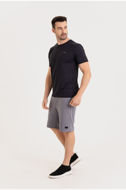 Bermuda Basic Masculina Cinza Chumbo - 24271683 