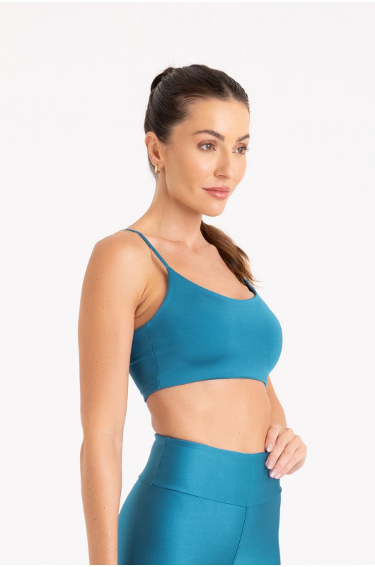 Top Fusion Feminino Azul Celestial Shine – 24271720 