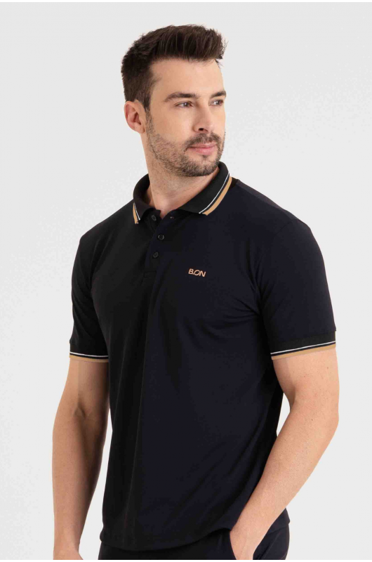 Polo Linea Masculina Preta - 24271758 