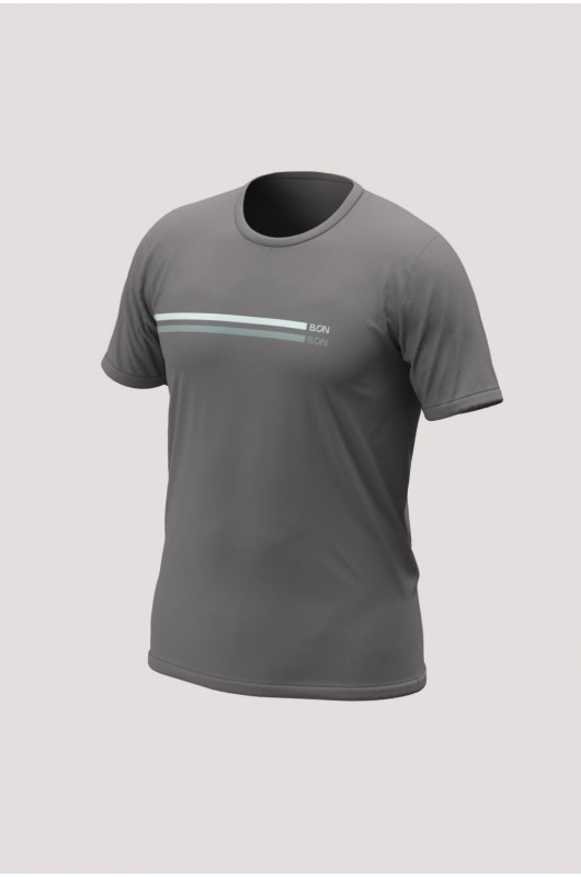 Camiseta Stripes Masculina Cinza Chumbo - 24271682 