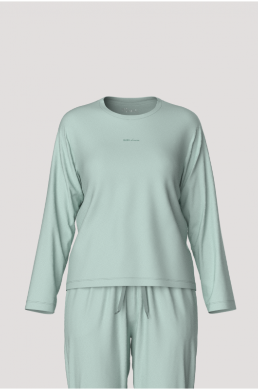Blusa Pijama Feminina Verde Light - 24271874