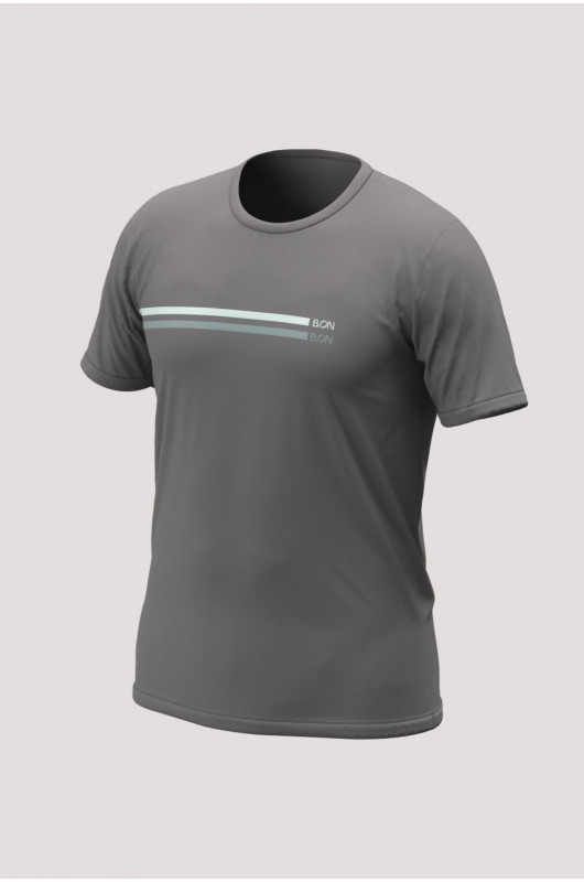Camiseta Stripes Masculina Cinza Chumbo - 24271682 