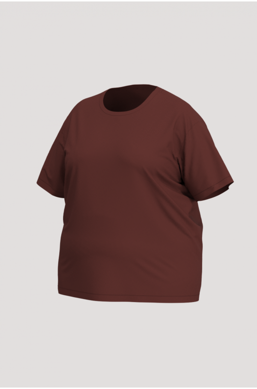 Camiseta B.ON Air Feminina Plus Size Vermelho Cornalina - 24271975