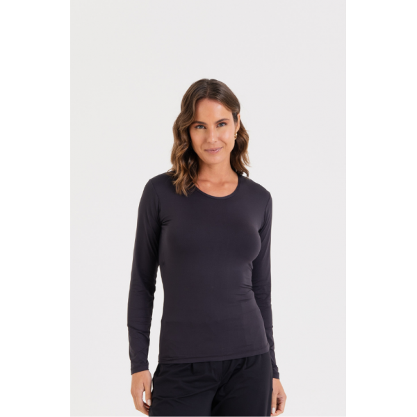 Blusa Segunda Pele Feminina Preta - 24270153
