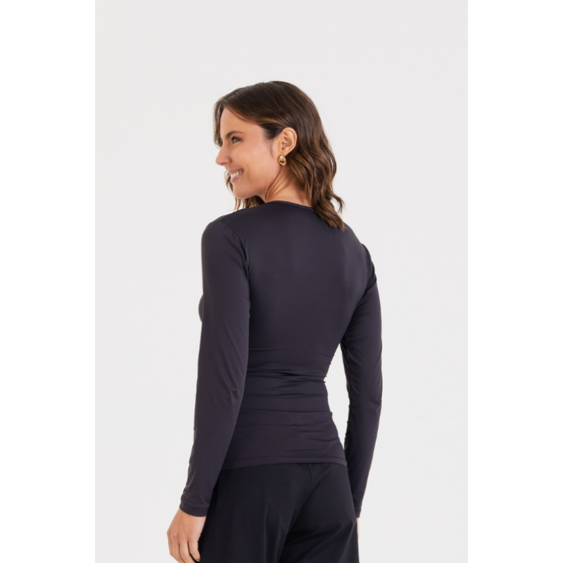 Blusa Segunda Pele Feminina Preta - 24270153